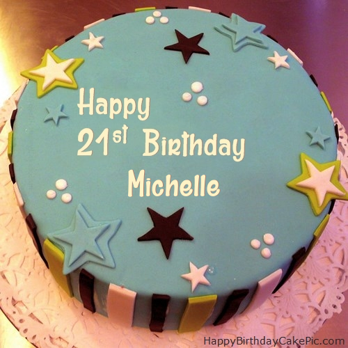 write name on Elegant 21st Birthday Cake